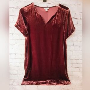 Sundance Silk Blend Velvet Shift Plum Dress Goth Vampire Witchy